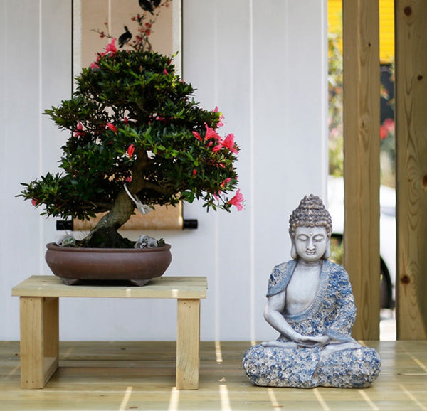 Buddha Statue, Sitting Buddha Statue, Large Figure Statue for Garden Ornament, Villa Courtyard Decor, Outdoor Decoration Ideas, Garden Decor Ideas-Silvia Home Craft