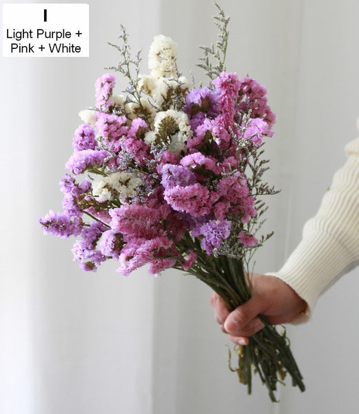 A Bunch Dried Myosotis Flowers with Limoniums, Dried Flowers, Flower Bunches, Dried Floral-Silvia Home Craft
