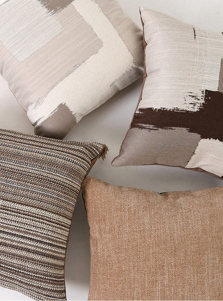 Geometric Modern Sofa Pillows, Abstract Decorative Pillows for Couch, Contemporary Throw Pillows, Modern Pillows for Bedroom, Modern Sofa Pillows-Silvia Home Craft