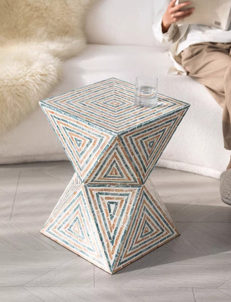 Modern Small End Table, Contemporary Small Sofa Side Table, Unique Shell Small Side Table, Portable Casual Side Table, Creative Coffee Table
