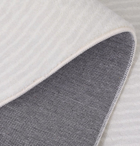 Soft Modern Rugs for Dining Room, Abstract Contemporary Round Rugs for Dining Room, Geometric Modern Rug Ideas for Living Room, Circular Modern Rugs for Bathroom-Silvia Home Craft