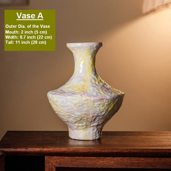 Handmade Water Holding Flower Vases, Modern Bouquet Flower Vases, Centerpiece on Dining Table, Large Flower Vase on Table, Pottery Flower Vases-Silvia Home Craft