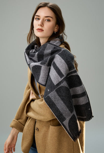 Soft Cashmere Scarf for Women, Casual Scarf for Women, Modern Wool Scarf for Women, Fashion Designer Scarf, Cold Weather Scarf, Winter Scarf-Silvia Home Craft