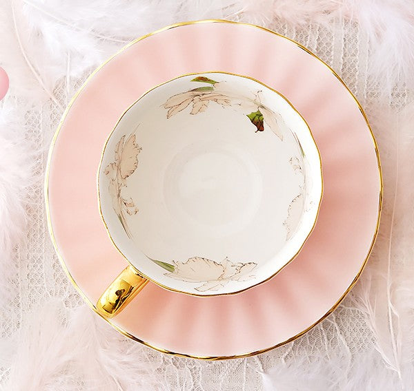 Beautiful British Tea Cups, Unique Afternoon Tea Cups and Saucers, Elegant Ceramic Coffee Cups, Royal Bone China Porcelain Tea Cup Set-Silvia Home Craft