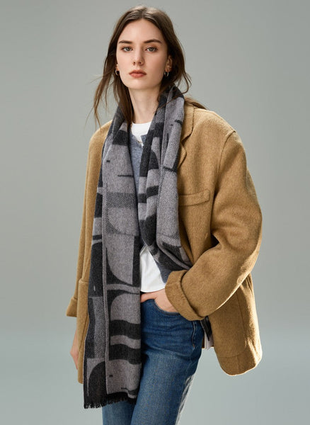 Soft Cashmere Scarf for Women, Casual Scarf for Women, Modern Wool Scarf for Women, Fashion Designer Scarf, Cold Weather Scarf, Winter Scarf-Silvia Home Craft