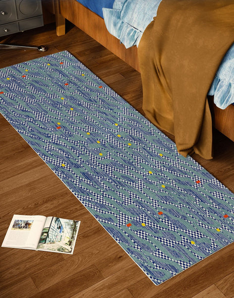 Abstract Area Rugs for Living Room, Contemporary Modern Rugs Next to Bed, Modern Carpets for Office, Geometric Modern Rugs under Dining Room Table-Silvia Home Craft