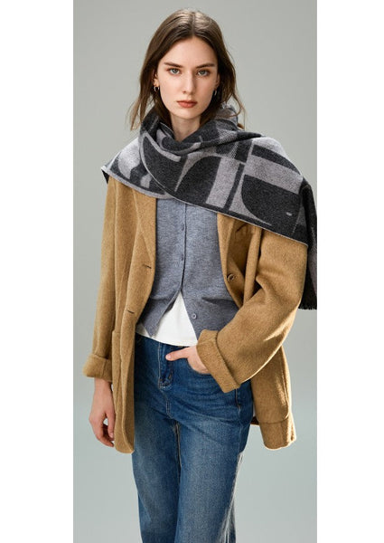 Soft Cashmere Scarf for Women, Casual Scarf for Women, Modern Wool Scarf for Women, Fashion Designer Scarf, Cold Weather Scarf, Winter Scarf-Silvia Home Craft