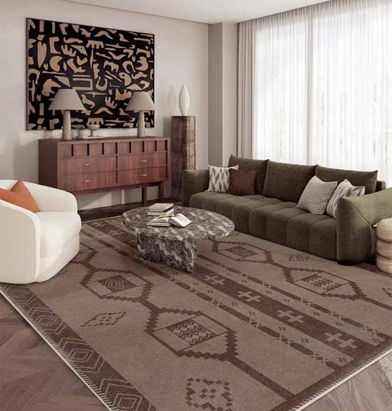 Large Contemporary Area Rugs for Dining Room, Modern Rugs for Living Room, Mid Century Area Rugs for Bedroom-Silvia Home Craft