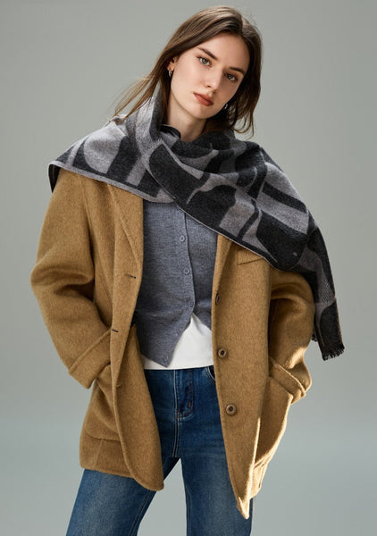 Soft Cashmere Scarf for Women, Casual Scarf for Women, Modern Wool Scarf for Women, Fashion Designer Scarf, Cold Weather Scarf, Winter Scarf-Silvia Home Craft