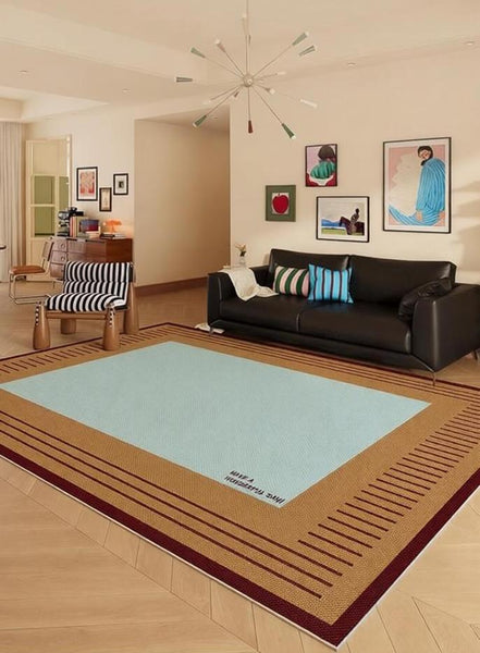 Mid Century Contemporary Rugs, Modern Living Room Rug Ideas, Geometric Modern Area Rugs, Modern Rugs for Dining Room-Silvia Home Craft