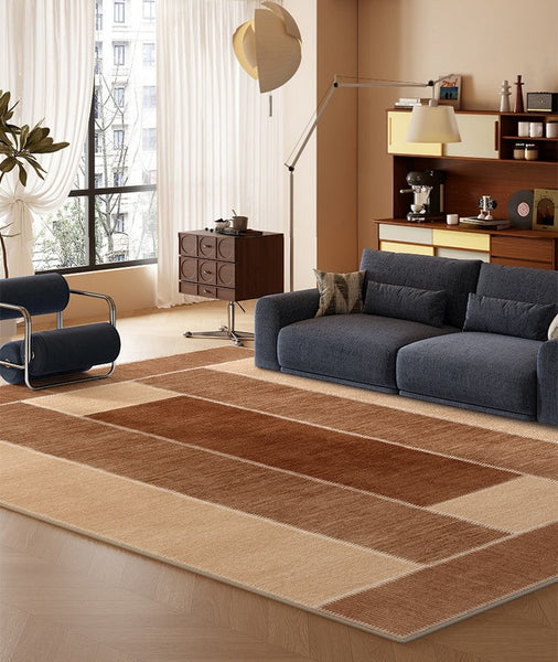 Abstract Modern Carpets for Living Room, Modern Rugs for Dining Room, Contemporary Rugs for Bedroom, Mid Century Modern Rugs Next to Bed-Silvia Home Craft