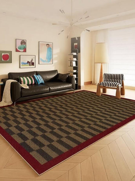 Geometric Contemporary Area Rugs, Modern Living Room Rug Ideas, Mid Century Modern Rugs, Colorful Modern Rugs for Dining Room-Silvia Home Craft