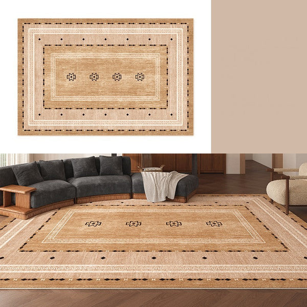 Contemporary Rugs for Bedroom, Mid Century Modern Rugs Next to Bed, Abstract Modern Carpets for Living Room, Modern Rugs for Dining Room-Silvia Home Craft