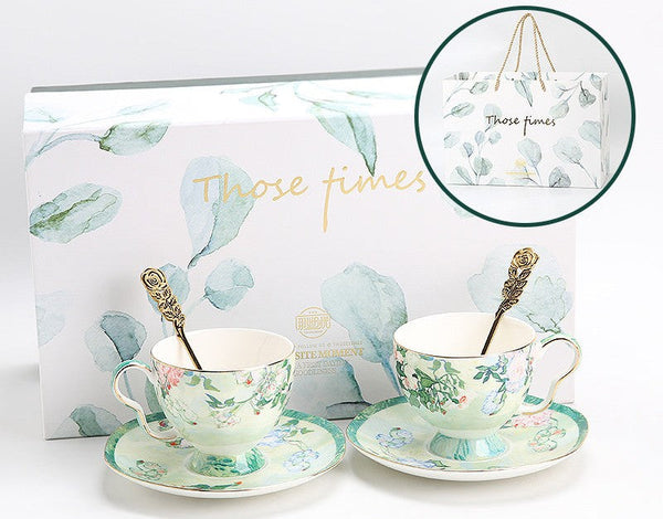 Elegant Coffee Cup, Porcelain Tea Saucer, Ceramic Tea Cup Set, Luxury Tea Cup Set, British Tea Cup Set-Silvia Home Craft