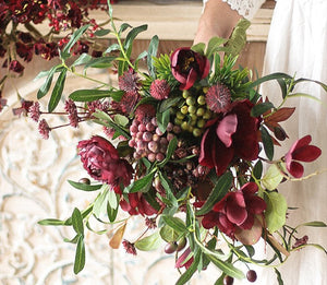 Beautiful Flower Arrangement for Home Decoration, Large Bunch of Peony Branch, Table Centerpiece, Real Touch Artificial Floral for Living Room-Silvia Home Craft