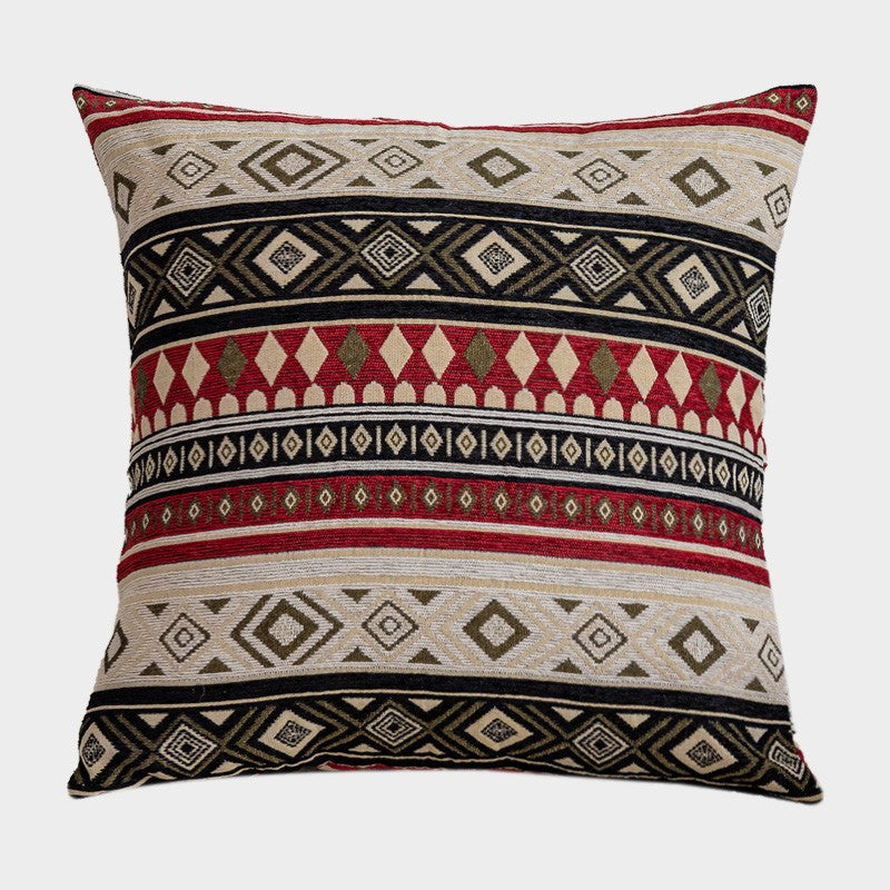 Geometric Pattern Chenille Throw Pillow for Couch, Bohemian Decorative Sofa Pillows, Extra Large Decorative Throw Pillows, Modern Sofa Pillows-Silvia Home Craft