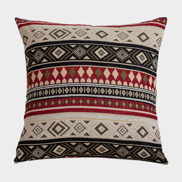 Geometric Pattern Chenille Throw Pillow for Couch, Bohemian Decorative Sofa Pillows, Extra Large Decorative Throw Pillows, Modern Sofa Pillows-Silvia Home Craft