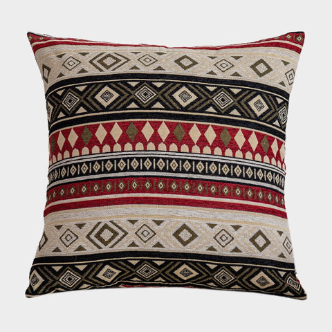Geometric Pattern Chenille Throw Pillow for Couch, Bohemian Decorative Sofa Pillows, Extra Large Decorative Throw Pillows, Modern Sofa Pillows-Silvia Home Craft