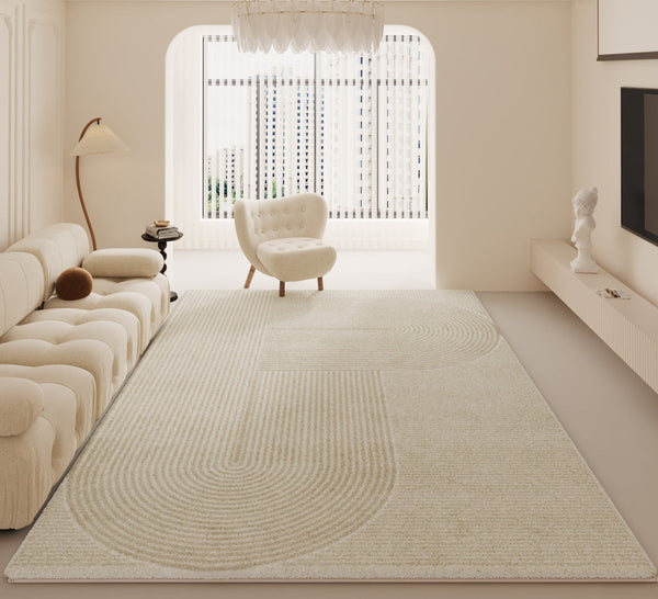 Soft Modern Rug for Living Room, Bedroom Floor Rugs, Geometric Contemporary Rugs for Dining Room, Large Modern Rugs for Living Room-Silvia Home Craft