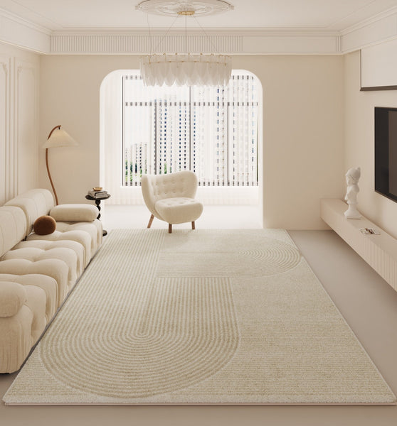 Soft Modern Rug for Living Room, Bedroom Floor Rugs, Geometric Contemporary Rugs for Dining Room, Large Modern Rugs for Living Room-Silvia Home Craft
