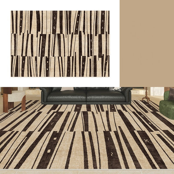 Contemporary Abstract Rugs Next to Bed, Modern Rugs under Dining Room Table, Geometric Modern Carpets for Office, Large Modern Rugs for Living Room-Silvia Home Craft
