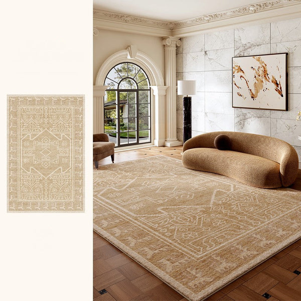 Large Modern Rugs under Dining Room Table, Contemporary Abstract Rugs Next to Bed, Geometric Modern Carpets for Office, Vintage Soft Turkish Rug for Living Room-Silvia Home Craft