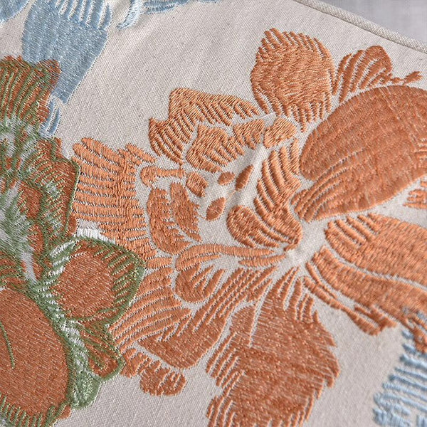Decorative Sofa Pillows for Couch, Embroider Flower Cotton Pillow Covers, Cotton Flower Decorative Pillows, Farmhouse Decorative Pillows-Silvia Home Craft
