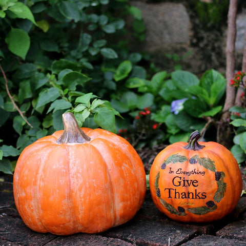 Large Thanksgiving Pumpkins for Garden Ornaments, Cute Resin Pumpkins for Garden Courtyard Ornament, Villa Outdoor Decor Gardening Ideas-Silvia Home Craft