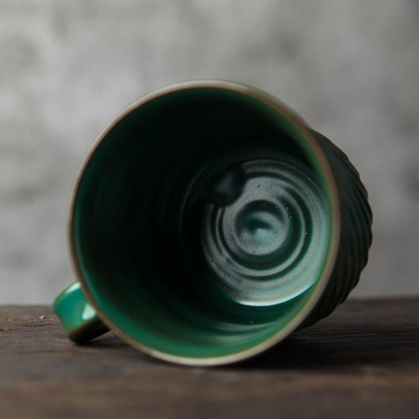 Handmade Pottery Coffee Cup, Cappuccino Coffee Mug, Large Capacity Coffee Cup, Pottery Tea Cup-Silvia Home Craft