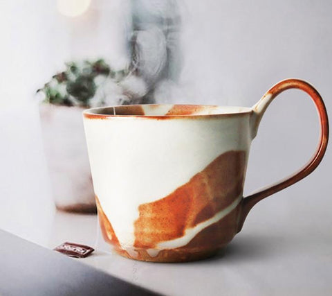Ceramic Coffee Mug, Large Capacity Coffee Cup, Large Handmade Pottery Coffee Cup, Large Tea Cup-Silvia Home Craft