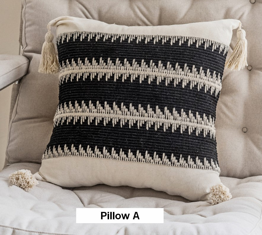 Decorative Pillow Covers, Large Modern Decorative Pillows for Bedroom, Large Square Modern Decorative Pillows for Couch, Contemporary Modern Sofa Pillows-Silvia Home Craft