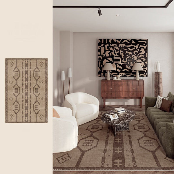 Large Contemporary Area Rugs for Dining Room, Modern Rugs for Living Room, Mid Century Area Rugs for Bedroom-Silvia Home Craft