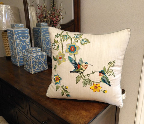 Living Room Throw Pillows, Decorative Sofa Pillows, Bird Throw Pillows, Pillows for Farmhouse, Bedroom Throw Pillows, Rustic Pillows for Couch-Silvia Home Craft