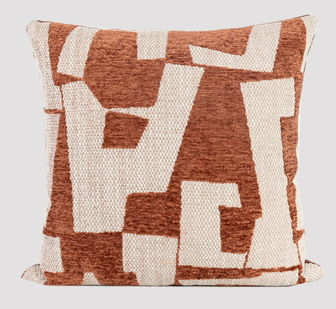 Contemporary Throw Pillow for Living Room, Modern Square Pillows, Large Abstract Throw Pillows for Couch, Modern Sofa Throw Pillows-Silvia Home Craft