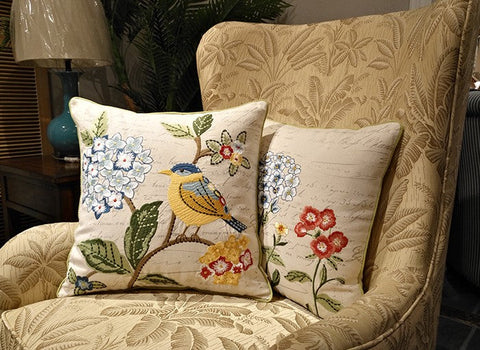 Bird Throw Pillows, Pillows for Farmhouse, Sofa Throw Pillows, Decorative Throw Pillows, Living Room Throw Pillows, Rustic Pillows for Couch-Silvia Home Craft