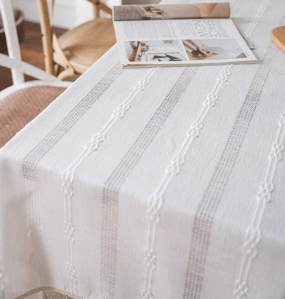 Rustic Table Covers for Kitchen, Linen Rectangular Tablecloth for Oval Table, Country Farmhouse Tablecloth, Large Rectangle Tablecloth for Dining Room Table-Silvia Home Craft