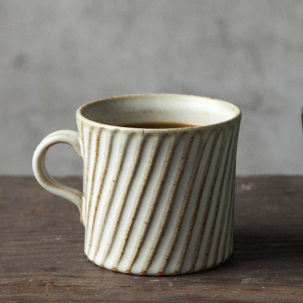 Large Capacity Coffee Cup, Pottery Tea Cup, Handmade Pottery Coffee Cup, Cappuccino Coffee Mug-Silvia Home Craft