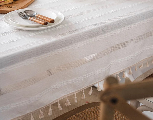 Rustic Table Covers for Kitchen, Linen Rectangular Tablecloth for Oval Table, Country Farmhouse Tablecloth, Large Rectangle Tablecloth for Dining Room Table-Silvia Home Craft