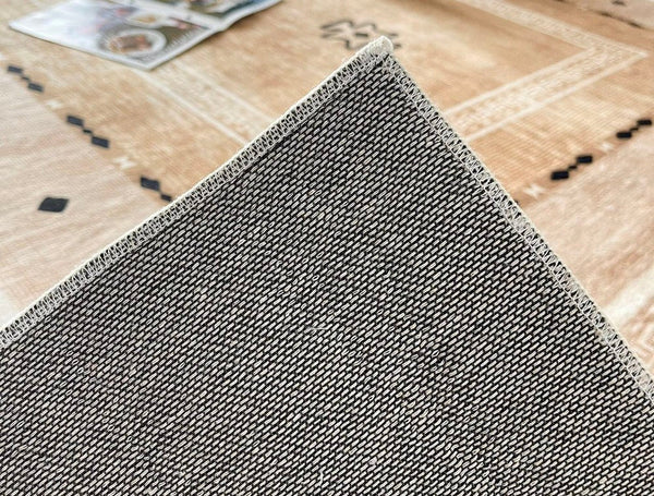 Contemporary Rugs for Bedroom, Mid Century Modern Rugs Next to Bed, Abstract Modern Carpets for Living Room, Modern Rugs for Dining Room-Silvia Home Craft