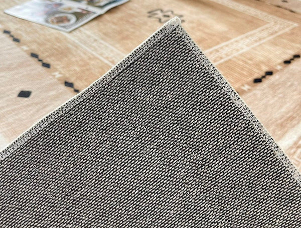 Contemporary Rugs for Bedroom, Mid Century Modern Rugs Next to Bed, Abstract Modern Carpets for Living Room, Modern Rugs for Dining Room-Silvia Home Craft