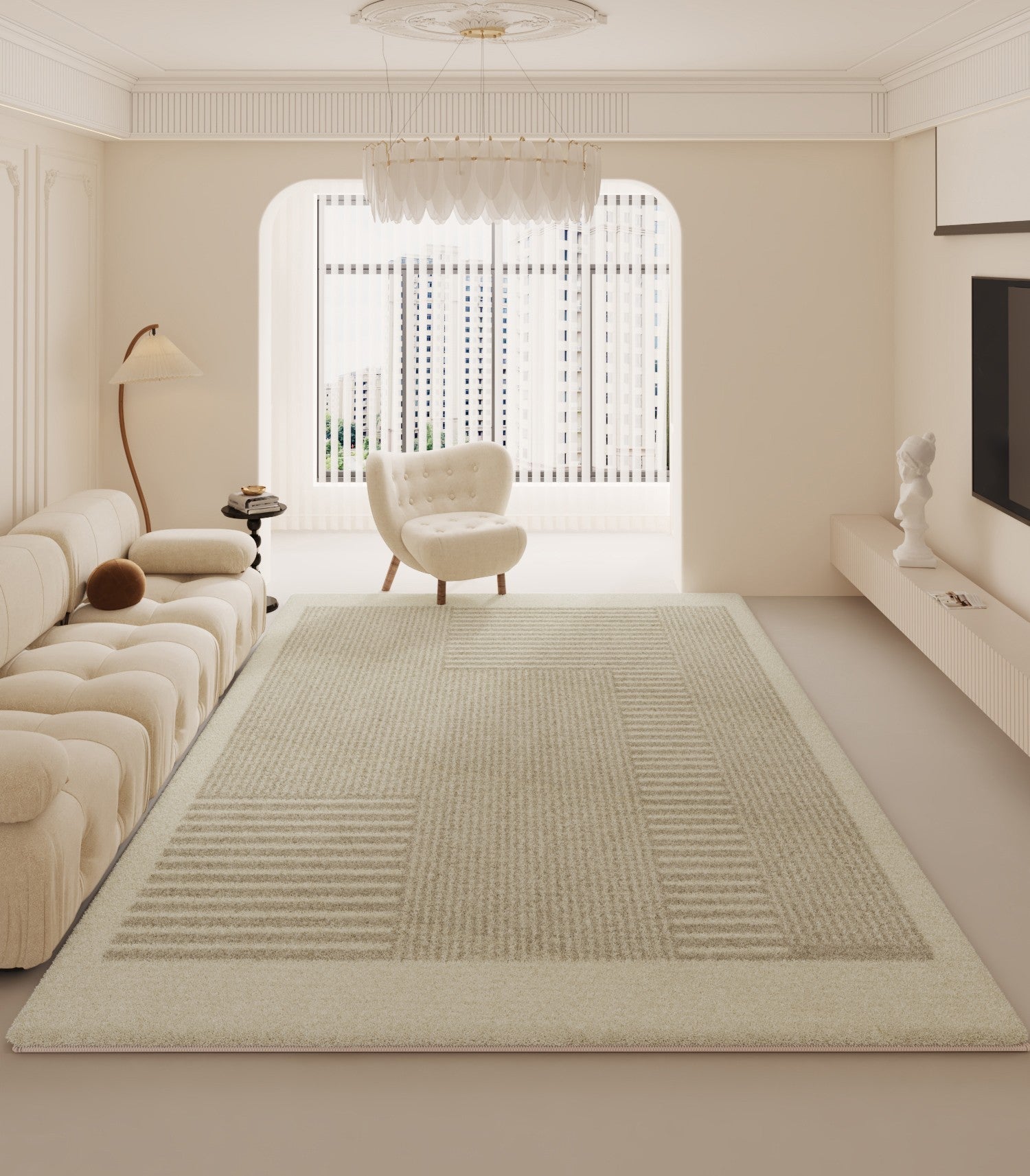 Modern Rug Ideas for Living Room, Bedroom Floor Rugs, Contemporary Area Rugs for Dining Room, Abstract Modern Rugs for Living Room-Silvia Home Craft