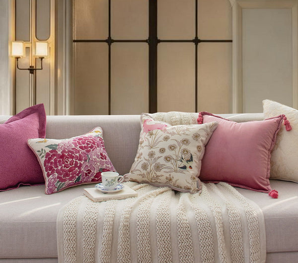 Decorative Pillow Arrangement Ideas, Modern Decorative Cushion Covers, Decorative Throw Pillows for Bed, Living Room Decorative Pillows, Large Decorative Pillows for Interior Design-Silvia Home Craft