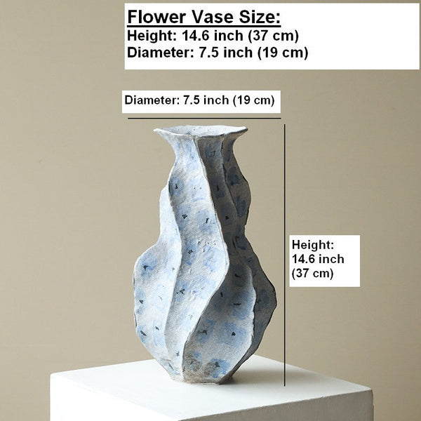 Porcelain Vases for Modern Home Decor, Contemporary Vases on Dining Table, Centerpiece Ceramic Bouquet Vases, Elegant Handmade Modern Flower Vase-Silvia Home Craft