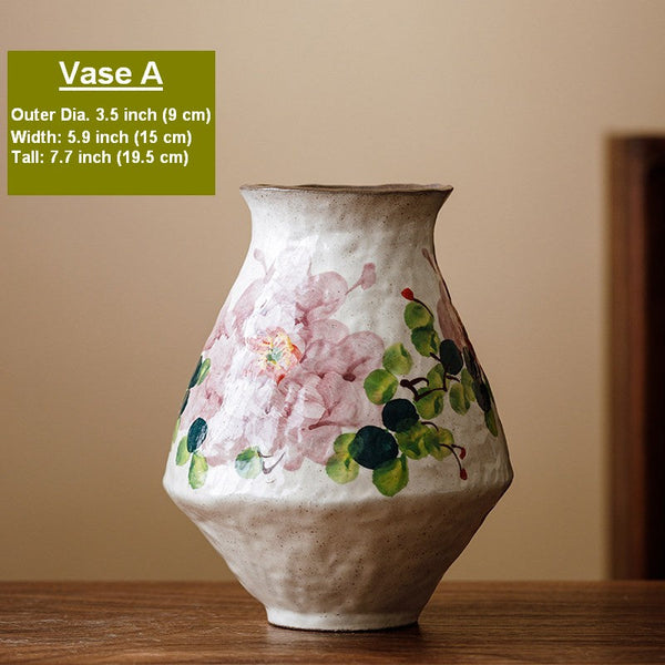 Flower Vases on Table, Handmade Water Holding Flower Vases, Centerpiece on Dining Table, Modern Porcelain Flower Vases, Ceramic Bouquet Vases-Silvia Home Craft
