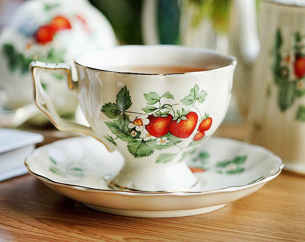 Beautiful British Tea Cups, Porcelain Tea Cup Saucer Set, Traditional English Tea Cup and Saucer, Unique Ceramic Coffee Cups-Silvia Home Craft