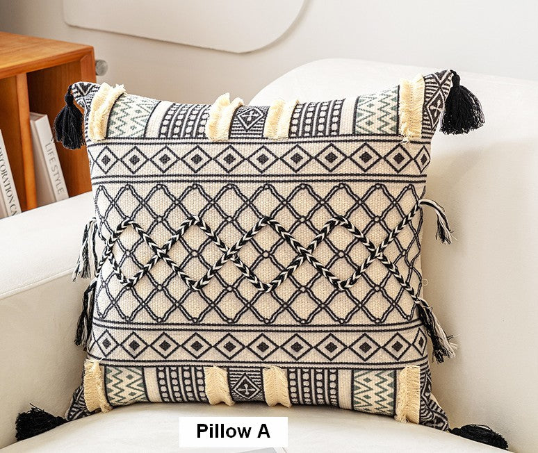 Decorative Throw Pillows for Couch, Geometric Modern Pillow Covers, Oriental Square Pillows for Bedroom, Bohemian Decorative Sofa Pillows-Silvia Home Craft