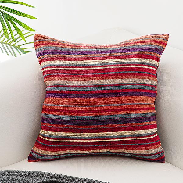Modern Decorative Throw Pillows, Geometric Pattern Chenille Throw Pillow for Couch, Bohemian Decorative Sofa Pillows-Silvia Home Craft