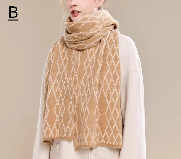 Elegant Wool Scarves, Warm Winter Scarf, Cold Weather Scarf, Fashion Scarf, Christmas Gifts for Her, Holiday Scarf, Winter Wool Scarf, Soft Cashmere Scarf for Women-Silvia Home Craft