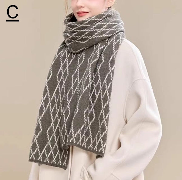 Elegant Wool Scarves, Warm Winter Scarf, Cold Weather Scarf, Fashion Scarf, Christmas Gifts for Her, Holiday Scarf, Winter Wool Scarf, Soft Cashmere Scarf for Women-Silvia Home Craft