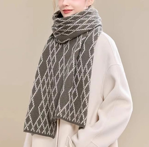 Elegant Wool Scarves, Warm Winter Scarf, Cold Weather Scarf, Fashion Scarf, Christmas Gifts for Her, Holiday Scarf, Winter Wool Scarf, Soft Cashmere Scarf for Women-Silvia Home Craft